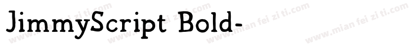 JimmyScript Bold字体转换